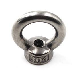 M20 Lifting Eye Nut 304 Stainless Steel Ring Eye Bolts Threaded Nuts Pack of 1
