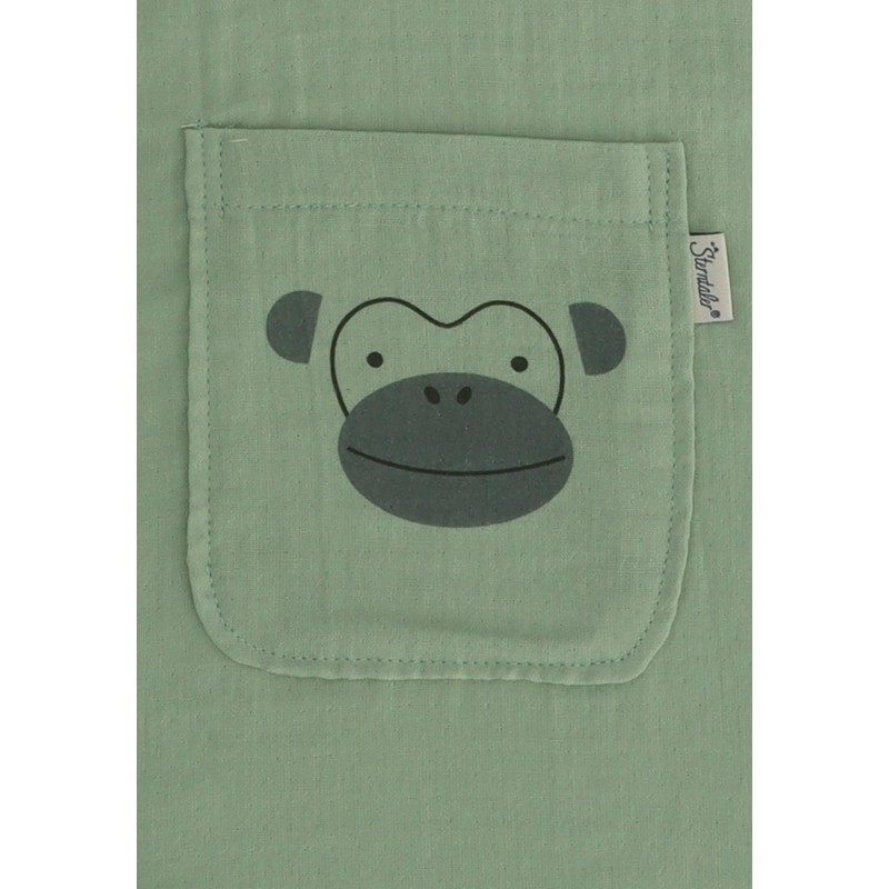 Sterntaler Unisex Kids Monkey Albert Cotton Muslin Poncho with Hood