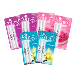 Softlips ProtectantSunscreen SPF 20 Assorted Fun Flavors Lip Balm, 6 Count                                                                            