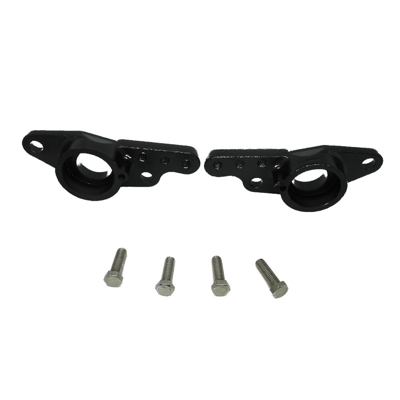 Black Passenger Floorboard Swing Arm Mounts Brackets Harley FLH Touring