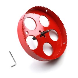 Auniwaig 205mm/8" Bi-Metal Hole Saw 25mm/1" Deep Bimetal Hole Cutter HSS Drill Bit for Cutting Metal Wood Plastic