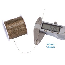 PandaHall 236 Feet Tarnish Resistant Bare Copper Wire 28 Gauge 0.3mm Jewelry Beading Wire for Crafts Beading Jewelry Making Supplies(Dark Khaki)