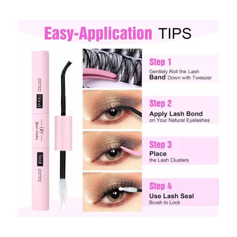 Generic Pawotence Lash Extension Kit DIY 280pcs Lash Clusters Eyelash