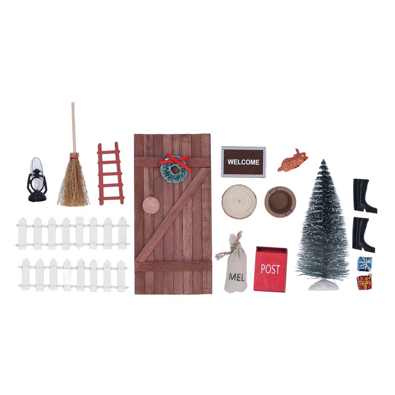 1/12 1/6 Christmas Fairy Door Kit Crafted Exquisite Cute Colourful