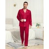 YOPUGEE Men Pajamas Set Soft Longsleeve Pjs 2 Piece Classic