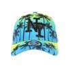 NY Blue and Yellow Fashion Tropical Sunrise Baseball Cap -