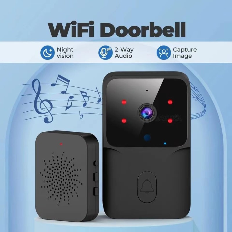 LIWEARE 2.4GHz Smart Wireless Remote Video Doorbell, Intelligent Visual Wireless