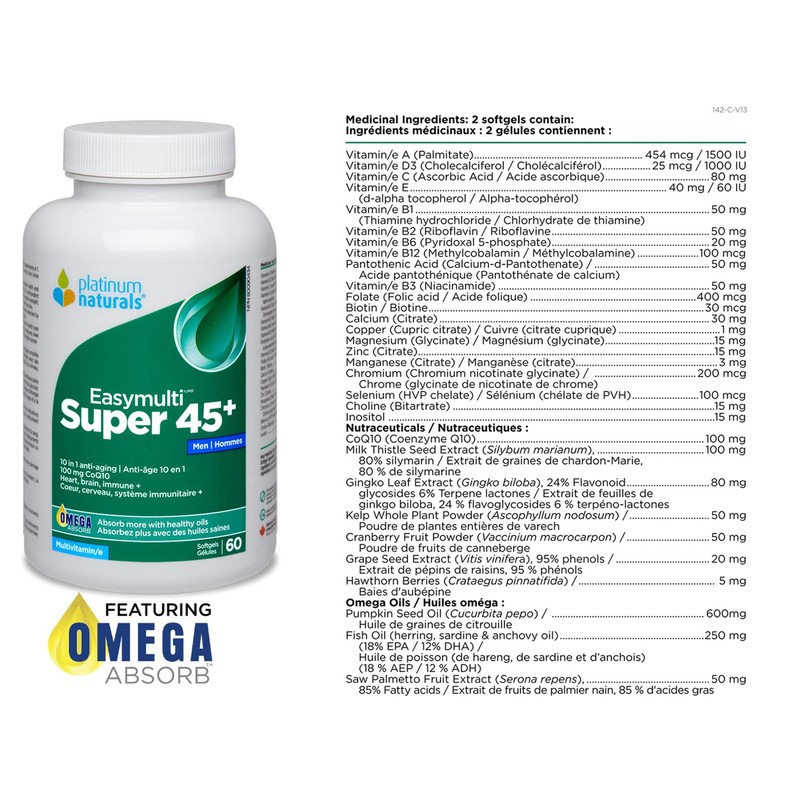 PLATINUM Super Easymulti 45+ For Men ( 120 sgelsl)