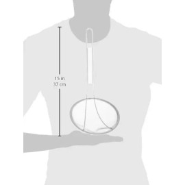 WinCo Stainless Steel Strainer 6-Inch Diameter Fine Mesh Medium 10” Handle