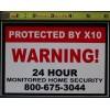 X10 SECURITY ALARM SYSTEM WATERPROOF WARNING Window Decal Stickers 4