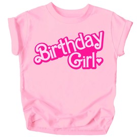 Olive Loves Apple Birthday Girl Doll Themed Outfit for Birthday Party Shirt Pink Shirt Youth Small