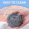 6PCS Stainless Steel Scourer, Thick & Strong Wire Scourer, Wire