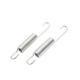A ABSOPRO 12.5cm Motorcycle Foot Bracket Kickstand Return Spring Side Stand Spring for Suzuki GN125 Metal Silver Tone (Set of 2)