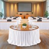 6ft Long White Table Skirt for Rectangle Tables Decorations -