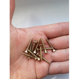 Wood Screws Zinc Plated Yellow M3 Long 1 inch 3.5 x 25mm (0.14"x1") Box Of 250
