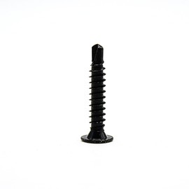 DOJA Barcelona Phillips Drilling Screw with PH2 Drill Tip | Tapping Screws | Tapping Screw | Flat Head | 4.2 x 23 | Pack of 100 | Black | Self Drilling Screw for Metal, Phillips Screws