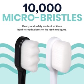 Extra Ultra Soft Nano Toothbrush, For Sensitive Gums, Adult Teeth Manual, Toothbrush for Protection Gum Care, Perfect for Kids & Adults (4 Pack)