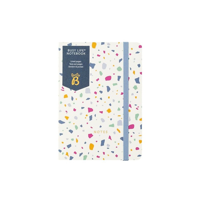 Busy B A6 Notebook in Terrazzo with Lined Pages, Tear-out