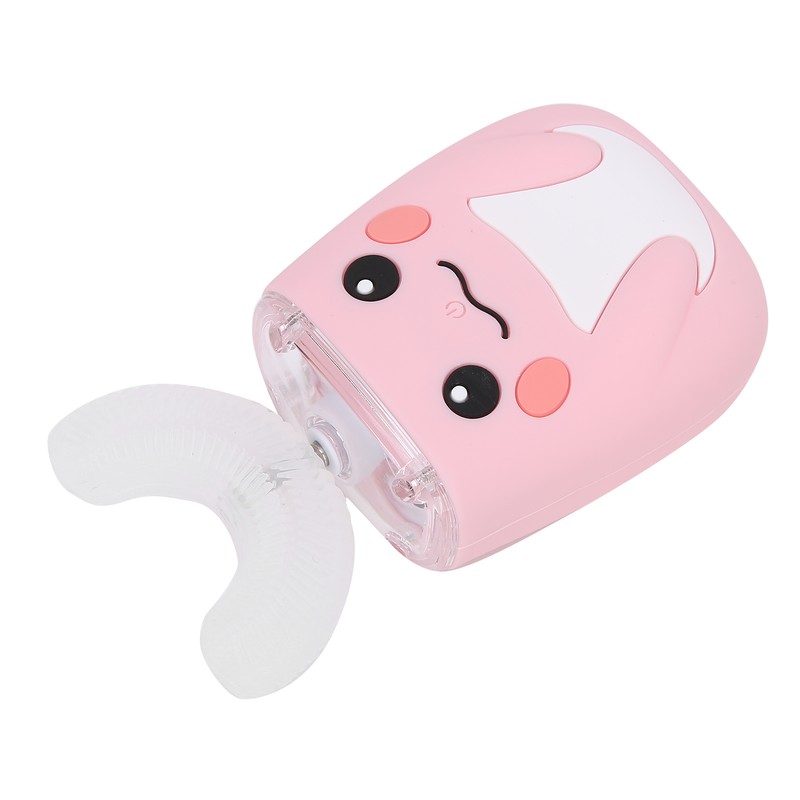 Children Electric Toothbrush Teeth Cleaning Massage UShape Waterproof Automatic Toothbrush(Pink