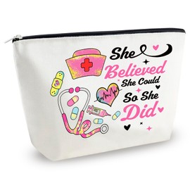 Yoxiumi Nurse Gifts for Women Nurse Graduation Gift Ideas 2025 Nurse Day Gifts for Nurses Female Graduation Gifts for Her Graduate RN Gifts for Nurses Nurse Graduation Gift Bag Nurse Makeup Bag