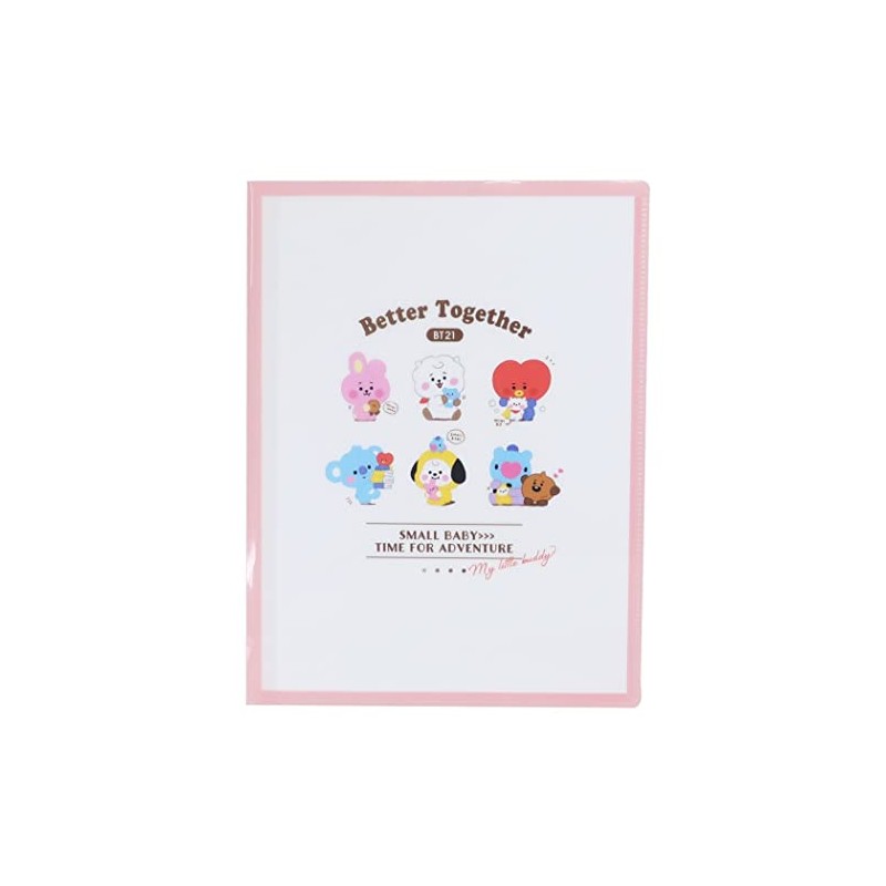 Kamio Japan 10 Pocket A4 Clear File (203738 BT21 Chibi
