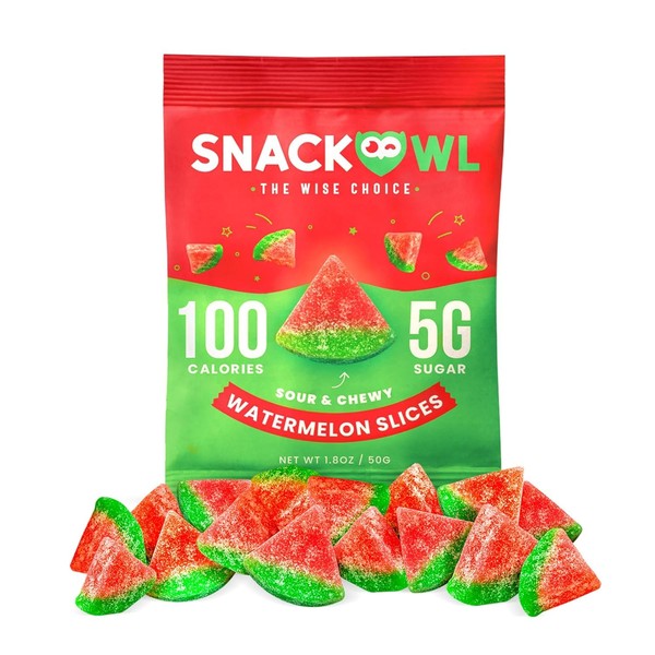 Snack Owl Vegan Sour Gummy Candy – Gluten Free, Low