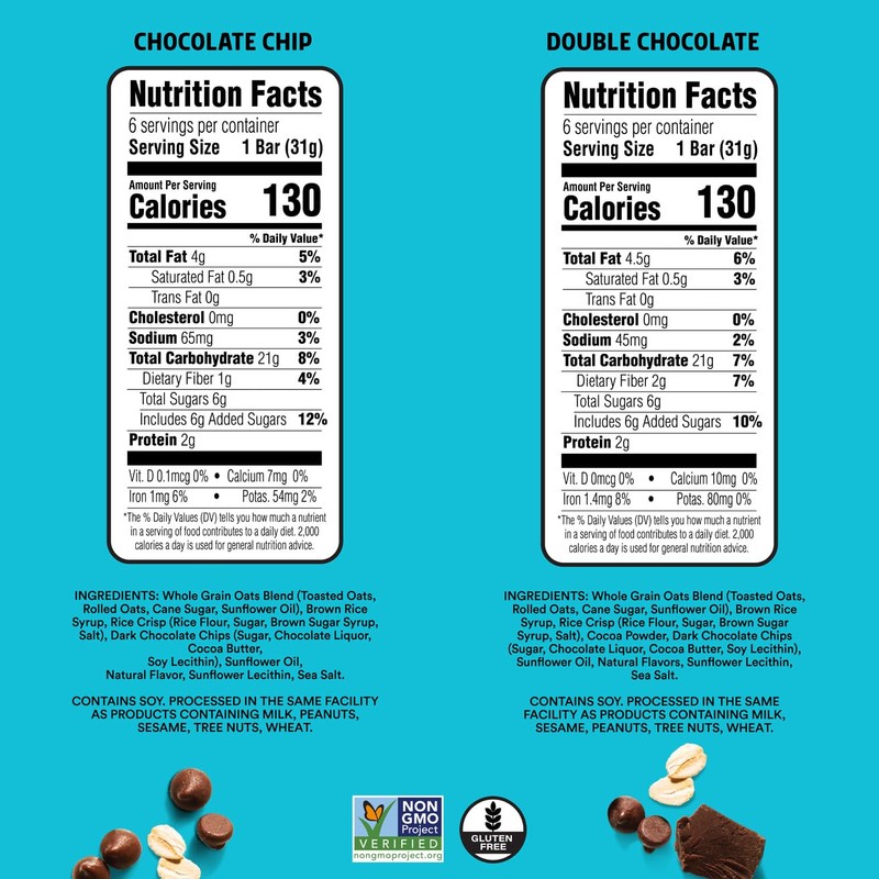 JUNKLESS Chewy Granola Bars Twin Pack - Chocolate Chip &