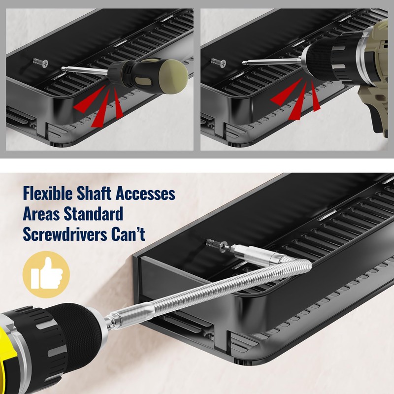 Tomorotec Flexible Drill Bit Extension Kit for Automotive Repairs, Home