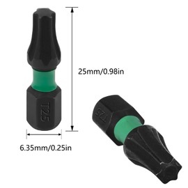 PAYA TOOLS T25 Security Bit Set,Tamper Proof Torx Bit Set,Impact Driver Bit Set,1/4” Hex-Shank S2 Steel Mini Star Bits Set (1" 20-pack)