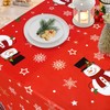 Yoption 3 Pack Christmas Snowman and Snowflake Tablecloth Disposable, Plastic