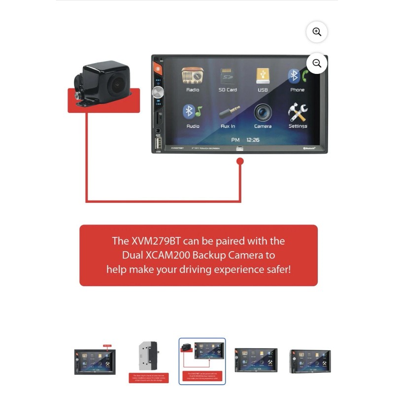 Dual Electronics XVM279SPK2 7 inch Car Stereo Bundle with 6.5"