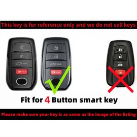 REPROTECTING Silicone Rubber Key Fob Cover Compatible with Toyota Camry XSE Grand Highlander Tacoma Crown Corolla LE Crown (2023-2026) (Black/Black)