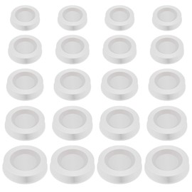 BLMHTWO 20 Pieces Piggy Bank Stoppers, Money Box Stoppers Rubber Rubber Stoppers for Money Boxes White 5 Sizes Round Piggy Bank Stopper Replacement