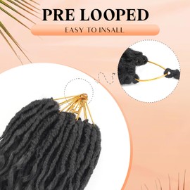 Ahrencan Nuevas Rastas De Ganchillo Goddess Locs Para Mujeres Negras - 8 Paquetes De 14", 2#, Rastas Sintéticas De Color Con Puntas Rizadas Profundas | Trenzas De Ganchillo Onduladas Sueltas Y Pre-Enr