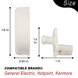 WD35X21038 Lower Rack Wheel Kit Compatible With Hotpoint Dishwashers - Repalces: AP5986365, WD12X10267, WD12X10074, PS11726733, WD12X0272, WD12X0441, WD12X0427 – Pack of 8