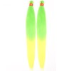 Ombre NeonGreen Yellow Pre Stretched Braiding Hair Colorful 30 Inch