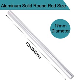 3/4" Aluminum 6061 Round Rod 12" Long, 3/4" Diameter Solid T6511 New Lathe Bar Stock