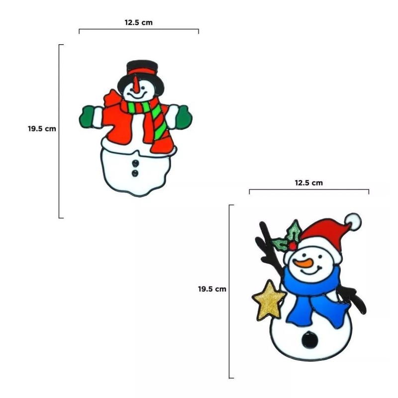 Jands Pegatinas De Gel Navideñas 19 Cm Adornos Navideños 5pz