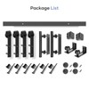EaseLife 8 FT Double Sliding Barn Door Track and Handle