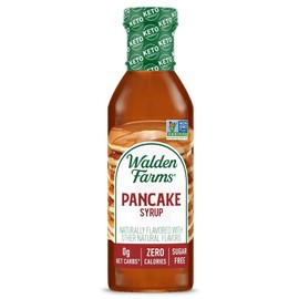 Walden Farms Pancake Syrup - Zero Calorie, Sugar-Free, Keto-Friendly, Low Carb, Gluten-Free, Vegan Maple Syrup Substitute for Pancakes, Waffles, French Toast, 12 oz Bottle