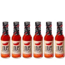 Lola's Fine Hot Sauce - Trinidad Scorpion | Family Recipe | All-Natural, Gluten-Free, Keto | Perfect for Chili, Soups and Fish Tacos | 6 PACK x 5 fl oz