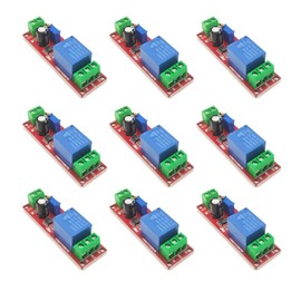 Haldzemo NE555 DC12V 0 to 10 Second Delay Timer Relay Switch Adjustable Module Compatible for Arduino (9 Pack)