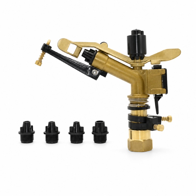 360° Rotating Impact Rain Gun Sprinkler Head, 1/2–2 Inch Thread
