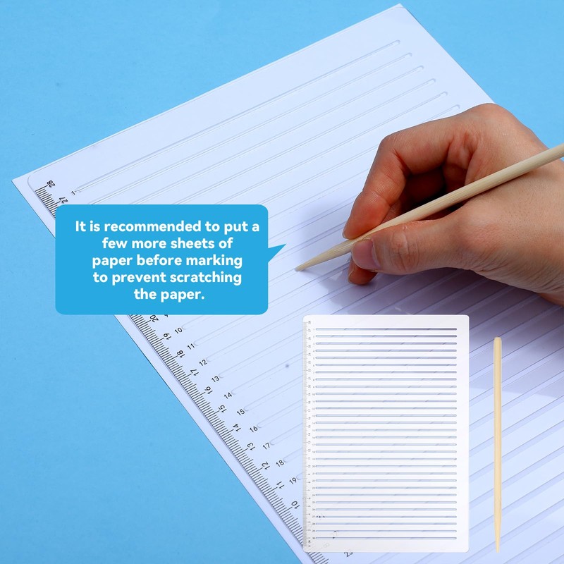 Plastic Straight Line Stencil Template (1pcs+1 Wooden Stripe)