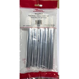 Talon - Snappit - Chrome Pipe Cover Radiator Tails - Pack of 10 - Pipe Cover with Measurements ‎2 x 2 x 20 cm - Cover Copper Pipe - UV Stabilized - Made with UPVC
