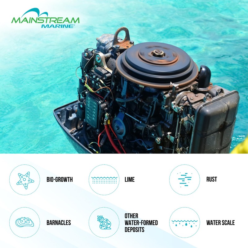 Mainstream Marine Descaler Solution, Multi-Purpose Descaling Solvent, Bio-Growth, Marine Boat