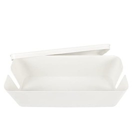 Vaguelly Plastic Cable Management Box White Organizer for Cables Wires and Electronics Durable Plastic Case for Storage