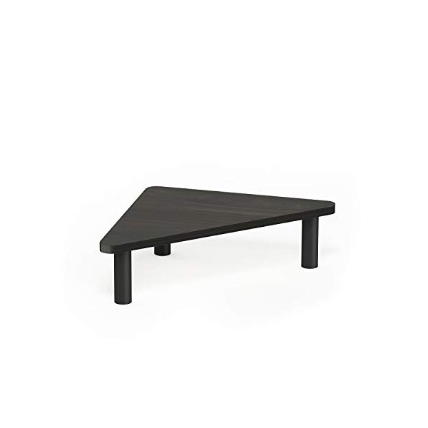 Furinno Turn-N-Tube Corner Monitor Riser Stand, Espresso/Black