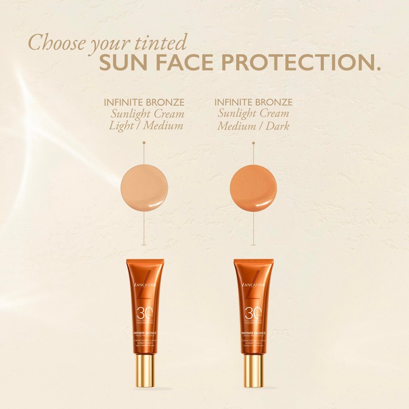 Lancaster Infinite Bronze Tinted Protection Sunlight Cream SPF30 Medium/Dark Shade