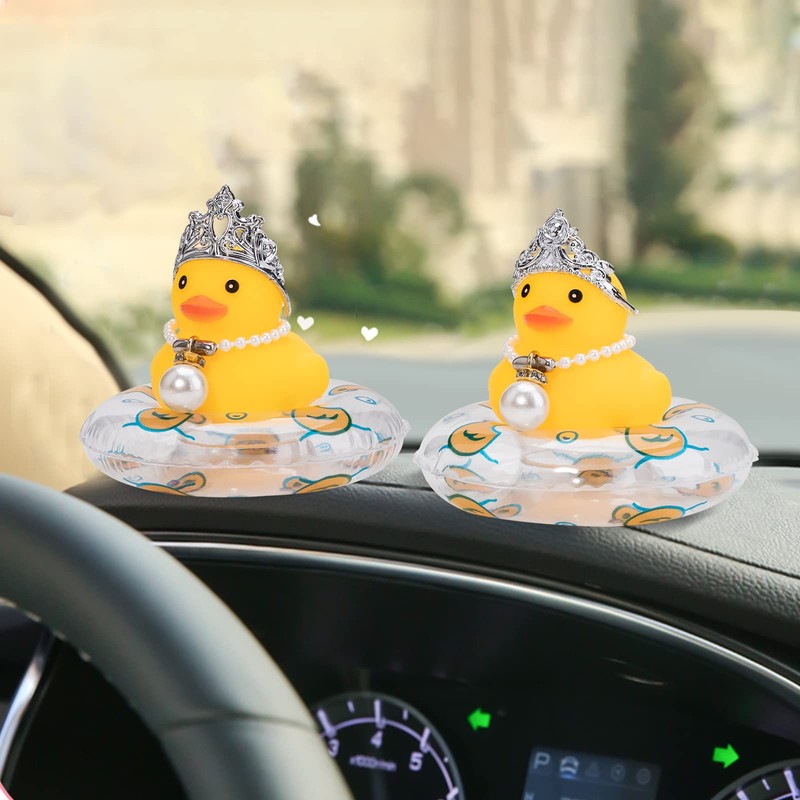 wonuu Car Duck Rubber Duck Car Ornaments Duck Car Dashboard